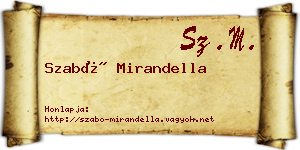 Szabó Mirandella névjegykártya